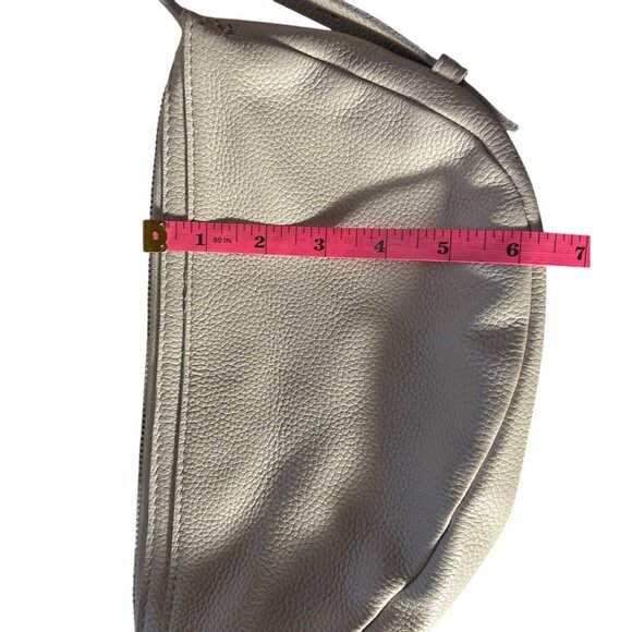 The Sak White Leather Half Moon Crossbody Bag With Adjustable Strap - Picture 7 of 12